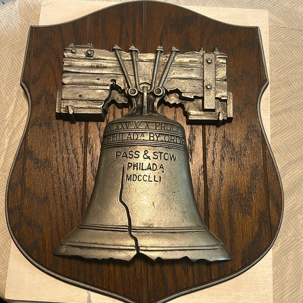 Vintage Liberty Bell Plaque